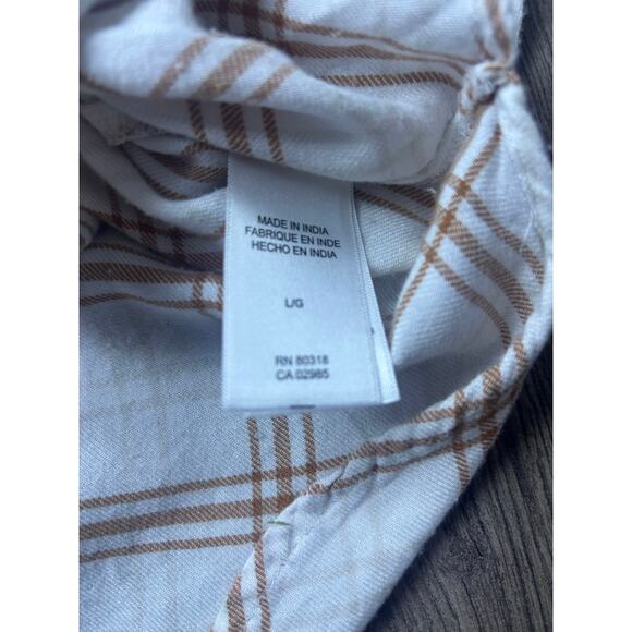 Lucky Brand Plaid Button Down Shirt Women’s Large Oversized Flannel Style - Picture 5 of 7